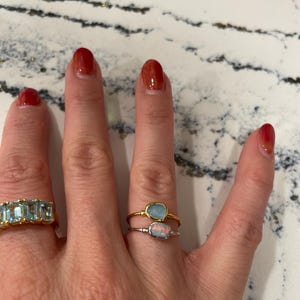 Customer photo from Jessi, Mini Raw Australian Opal Ring