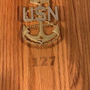 US Navy CPO Paddle, Chief, Senior Chief, Master Chief, CMC Custom Cherry  Wood — Knot Your Average Grain, llc