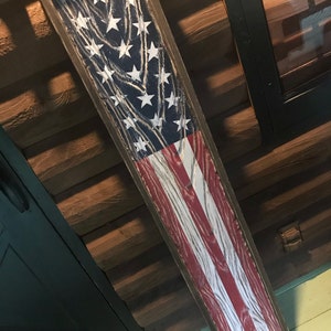 Rustic Wood American Flag Country Decor Liberty USA - Etsy