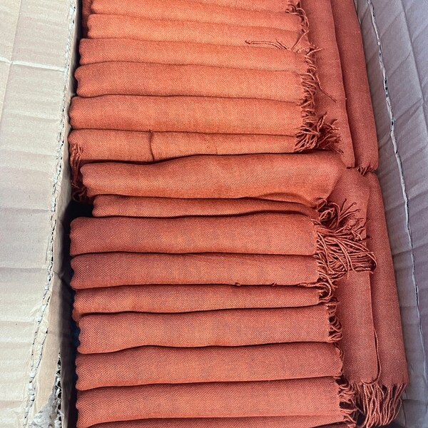 burnt orange pashmina shawls