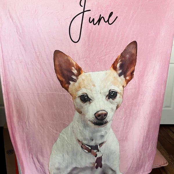 Personalized Pet Blanket Using Pet Photo + Name Custom Dog Blanket Cat ...