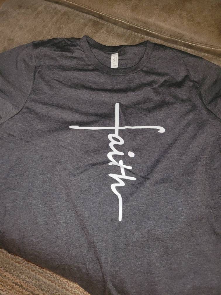 Faith Shirt, Faith Cross Shirt, Christian Gift, Faith Gift, Christian Shirts , Love and Grace Shirt, Faith Cross, Vertical Cross, Jesus