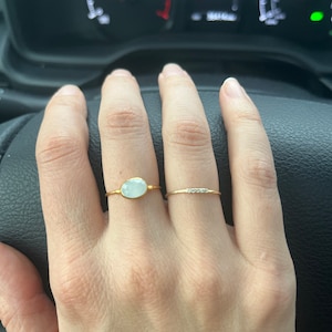 Customer photo from whitneygayle14, Raw Black Tourmaline Bar Ring