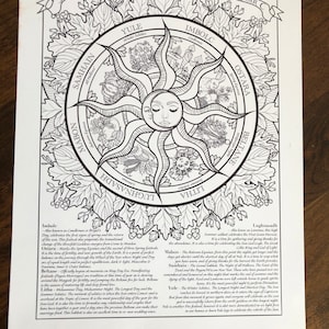 Grimoire Colouring Page Adult Colouring Grimoire Cover - Etsy