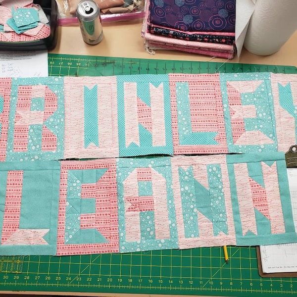 Alphabet Quilt Pattern PDF Digital Download Ribbon Letters - Etsy