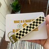 Checkerboard Pattern Keychain Wristlet / Key Fob / Checker Print ...