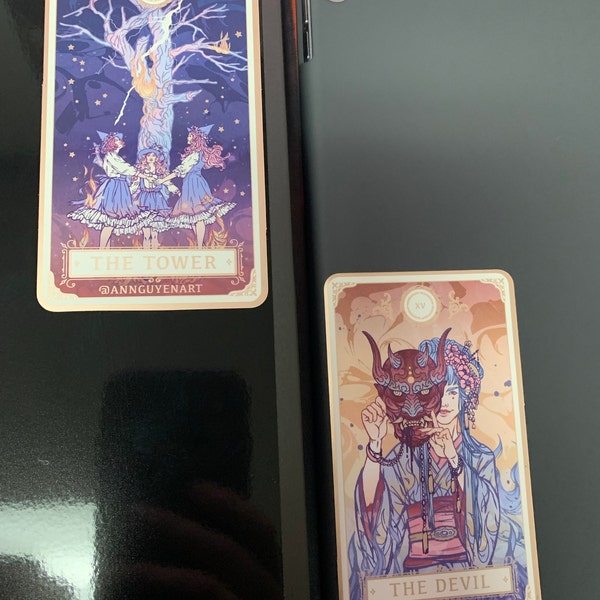 Tarot Card Sticker Set - Oracle (matte Metallic Finish) - Etsy