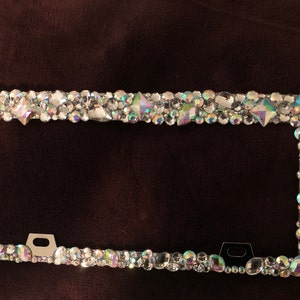 3D Bling License Plate Frame AB Clear Crystals Hand Made in America ...