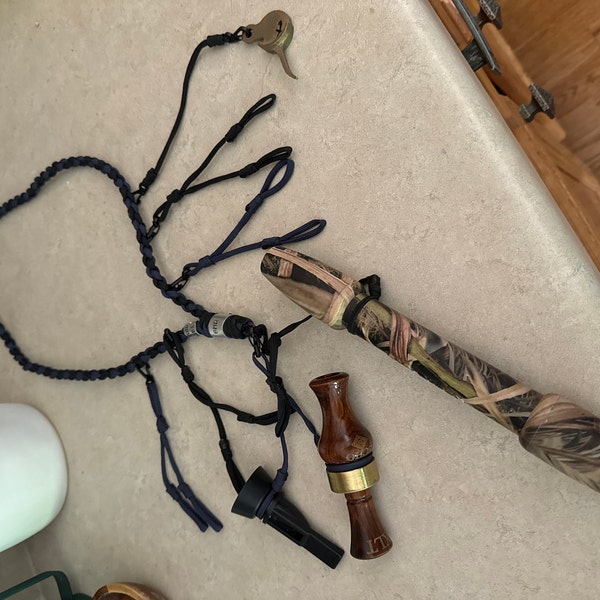 Custom Paracord Duck Call Lanyard With Personalized Stamped Plate - Etsy