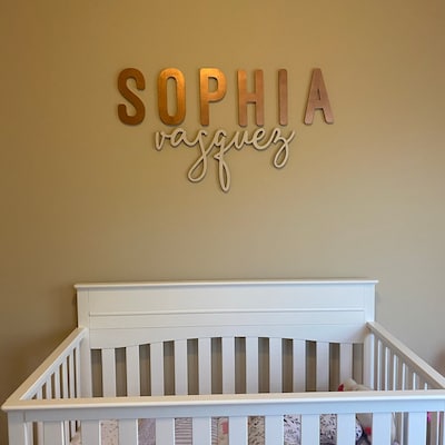 Nursery Name Sign Wooden Baby Name Sign for Nursery Wooden Name Cutout ...
