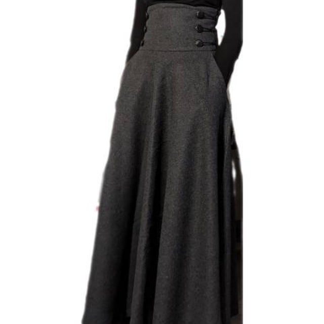 Wool Victorian Maxi Skirt, Dark Academia Clothing, High