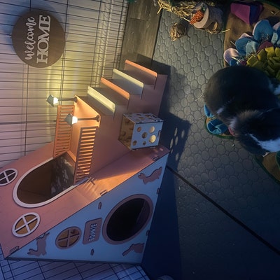 Modern Rabbit House, Indoor Rabbit Castle, Rabbit Furniture, Extra ...