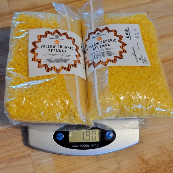 Yellow Beeswax Pellets, 100% Pure Natural Organic Bulk Beeswax for Soap ...