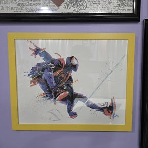 スパイダーマン、スパイダーバース、マイルズ・モラレス、水彩画