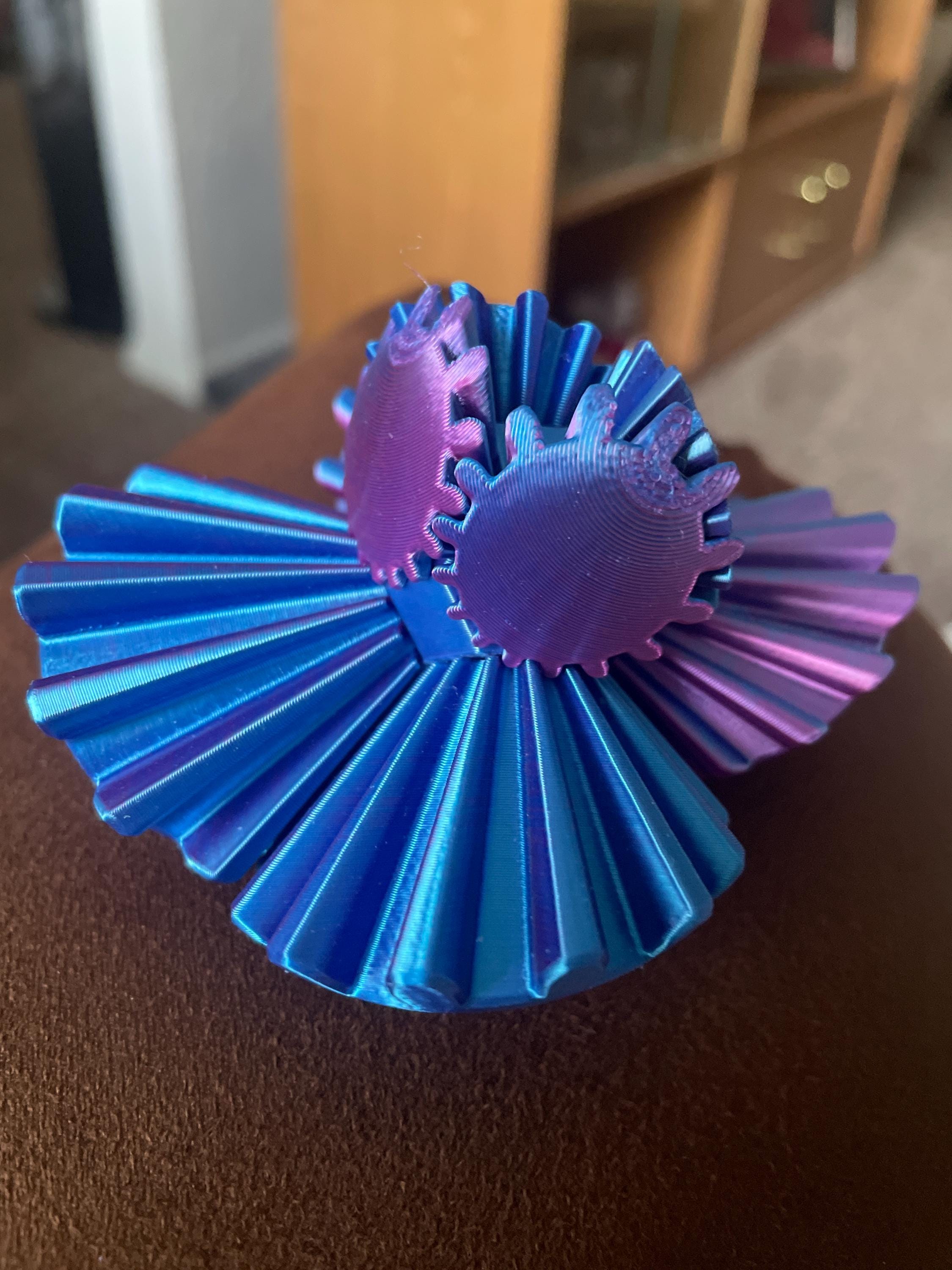 3D Printed Gear Ball Sphere Fidget-Transformable Stress Relief Toy, Colorful Gradient, Birthday Cool Gift for Dad Kids boy girl Ruvenbal