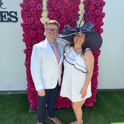 Chapeau élégant Femme - Ivoire, Paillettes, Laine, Pour Mariage/Kentucky Derby