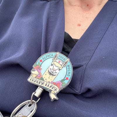 Funny Badge Reel I Left My Dog / Dogs for This Retractable Badge Holder ...