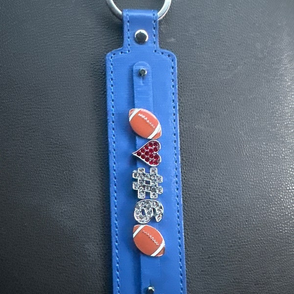 12 Pc PU Leather/Glitter Wristlet Keychain - DIY 8mm Letters & Charms, Bulk Keychains, Customizable Colors