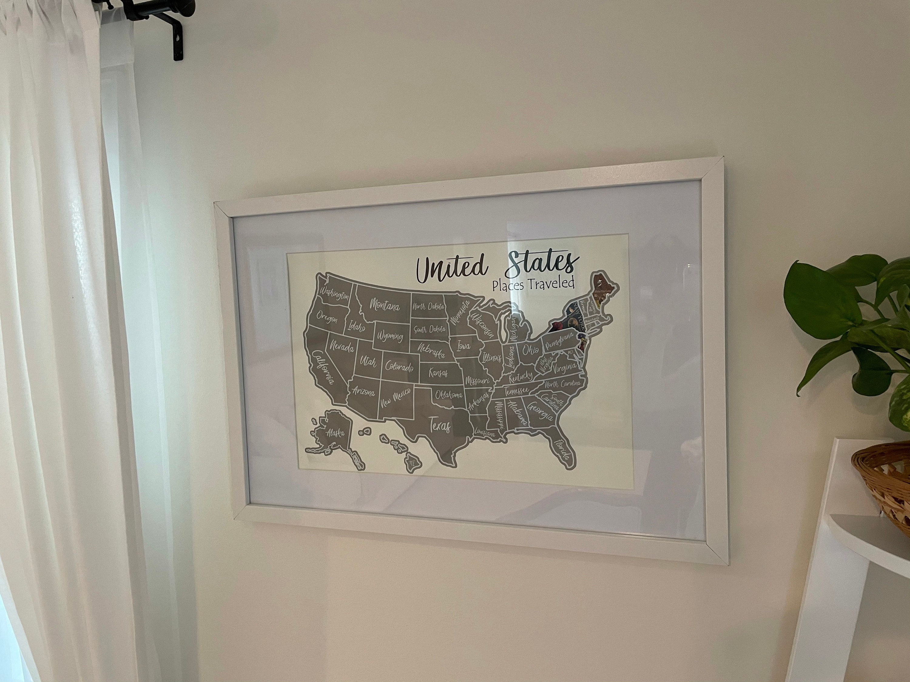 USA Scratch Off Map; State Symbols map; United States Poster; Educational travel scratch off poster; Places Traveled Map; Scratch off poster