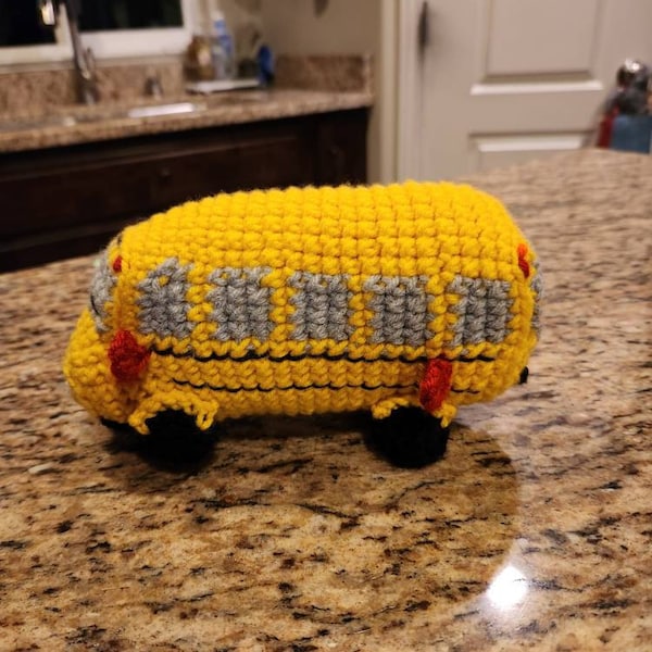 Crochet School Bus Pattern PDF • Amigurumi Toy, Nursery Decor ...