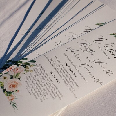 Fully Editable Wedding Program Template, Two Sided Ceremony Template ...