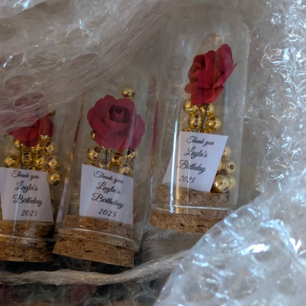 Beauty and the Beast Mini Glass Wedding Favors for Guests, Wedding ...