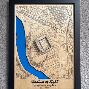 Tottenham Hotspur Stadium Wall Art | Tottenham Hotspur FC | Laser Engraved Wood