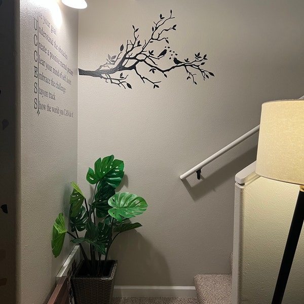 Tree Branch Love Birds Vinyl Wall Decal Sticker, Wall Art Sticker ...