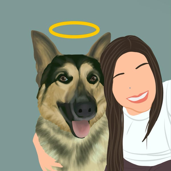Pet Loss Memorial Portrait, Dog Memorial Gift, Cat Memorial Gift ...