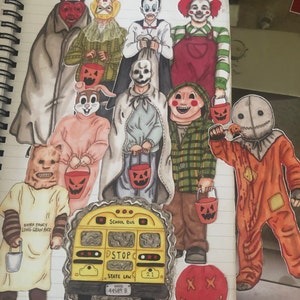 Terrifier Coloring Page Art the Clown Horror - Etsy Israel