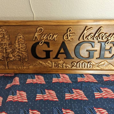 Custom Wood Sign Family Name Sign Last Name Sign Personalized Wedding ...