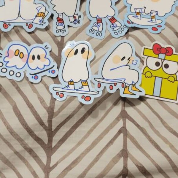 Silly Ghost Waterproof Sticker Set! - Etsy