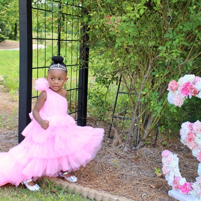 Pink Little Princess Dress Gown for Little Girls One - Etsy