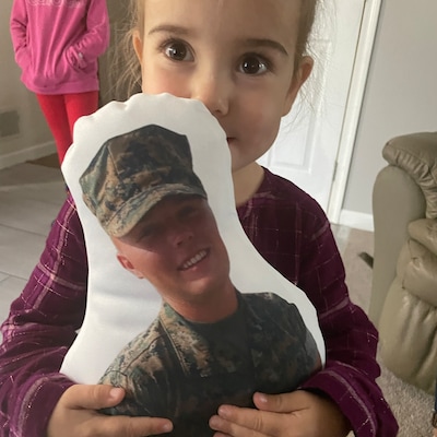Daddy Or Mommy Photo Pillow, Face Photo Pillow, Comfort Doll, Look-a