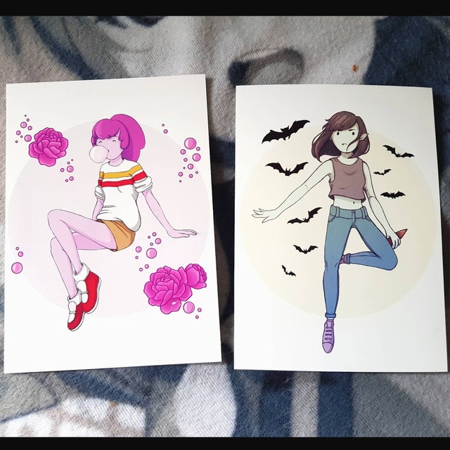 Marceline • Adventure Time • Stakes • 5x7 Print • Painting Drawing