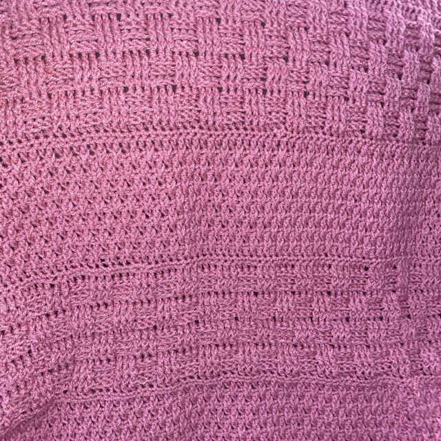 A customer's finished Totally Textured Blanket Crochet Pattern + Video