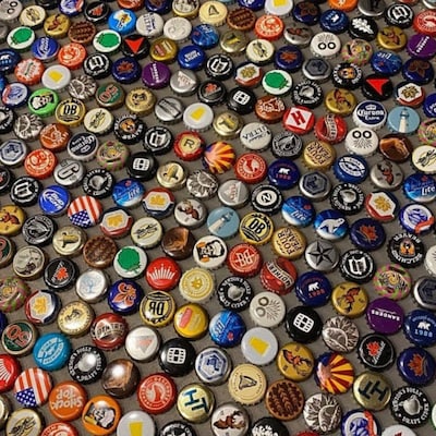 Turtle Beer Cap Art, Colorful Unique Wall Art. Gorgeous Wall Beer ...
