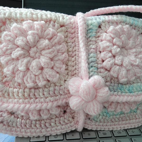 Crochet Book Cover Crochet Granny Square Case Handmade Book Cover