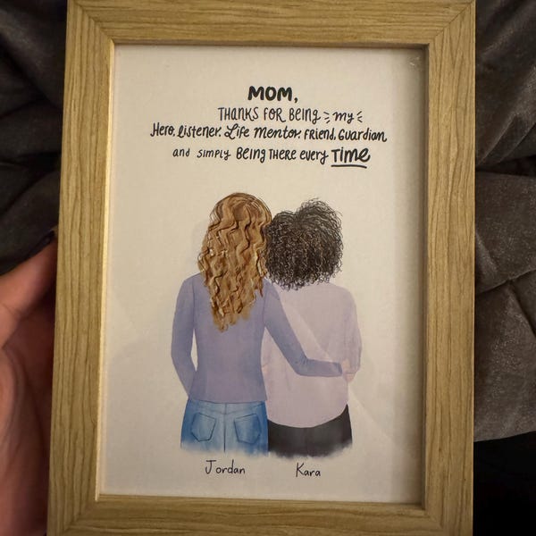 Personalized Framed Wall Art Mother and Daughter, Mother's Day Gift ...