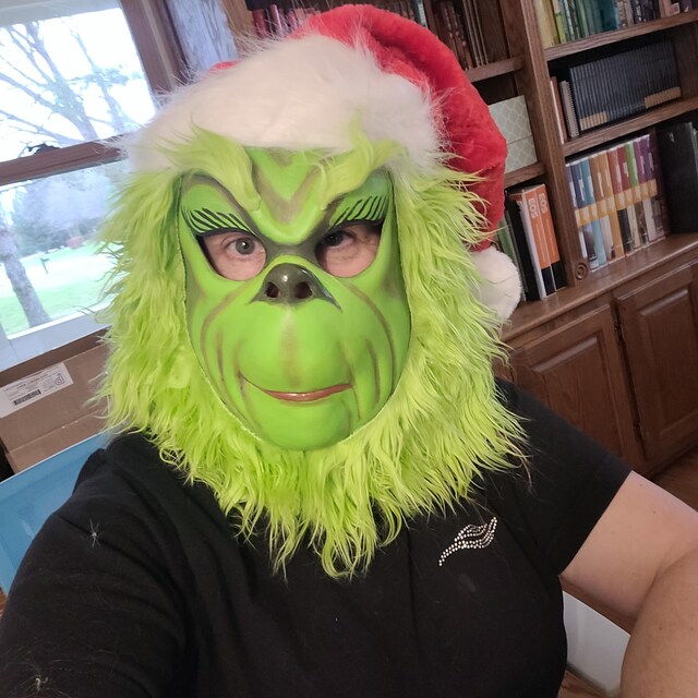 Máscara De Grinch De Látex Con Gorro - Disfraz De Navidad Verde Para Adultos, Visión Y Respiración Ajustables, Perfecto Para Cosplay Y Fiestas