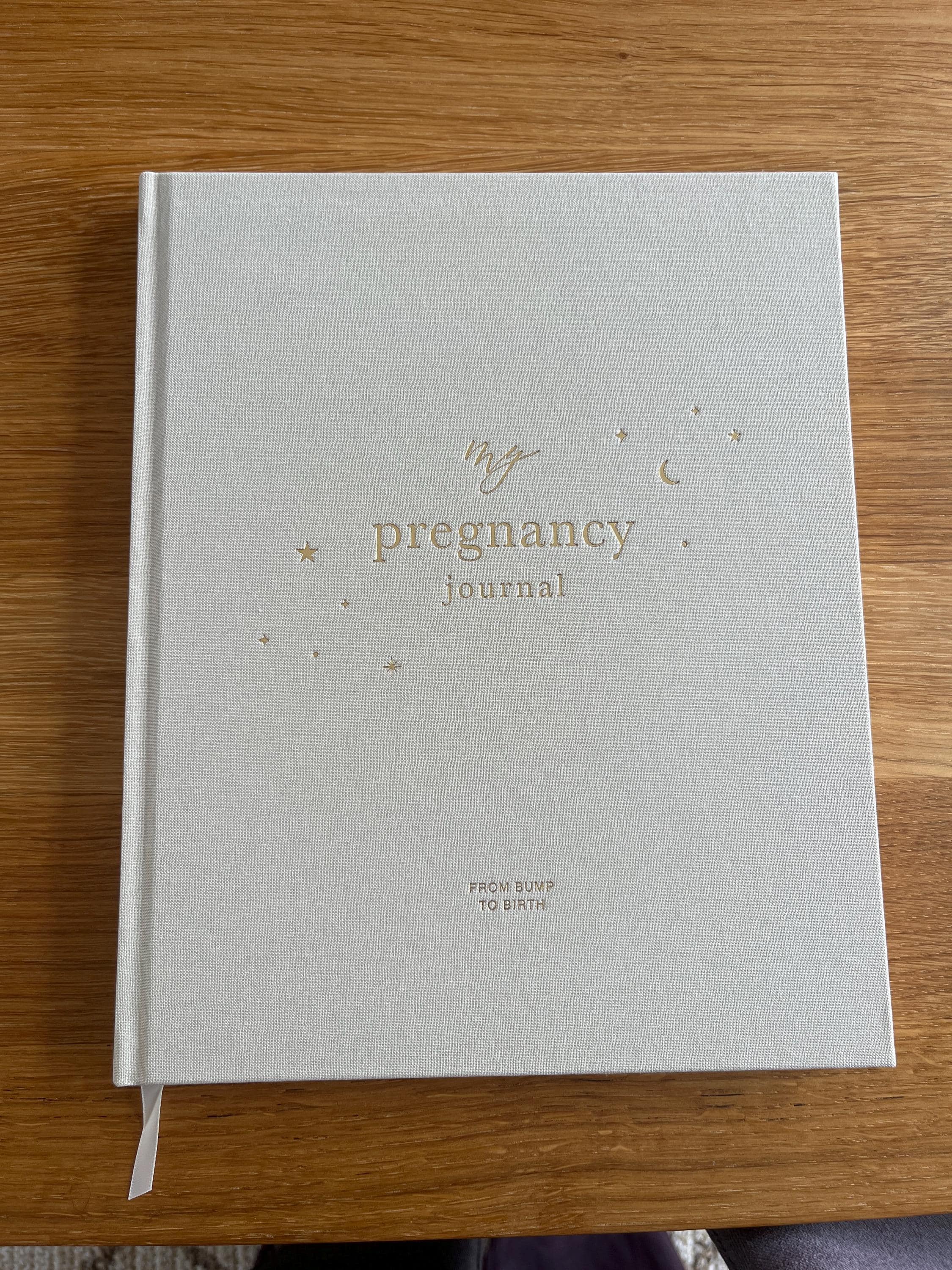 My Pregnancy Journal, Expectant Mother Gift, Pregnancy Planner - Pearl - gift for parents to be, pregnancy record book w/gilded edges