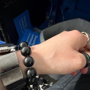 4/6/8/10/12mm Naturale Nero Ossidiana Braccialetto Di - Foto 10