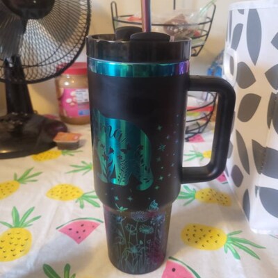 Strang (or Strange) Tartan Crest 40 oz Insulated Tumbler with Handle main image 1