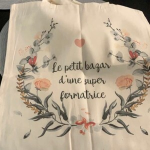 Tote bag Super maîtresse, sac de toile cabas, sac en coton, sac super maîtresse, sac à offrir maîtresse