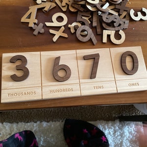 Wooden Number Set • Wood Numerals & Math Symbols in Maple – Gladfolk