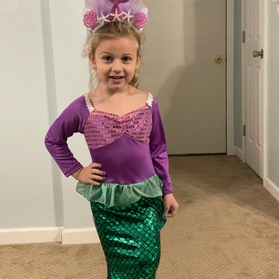 Girls Mermaid Princess Dress With Headband Mermaid Dress up Mermaid ...