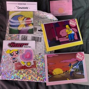 The Simpsons Sticker Pack 12 pcs | Pop Culture Family | Waterproof Sticker Packs | Vinyl Stickers | Random Simpsons Sticker | Collectable