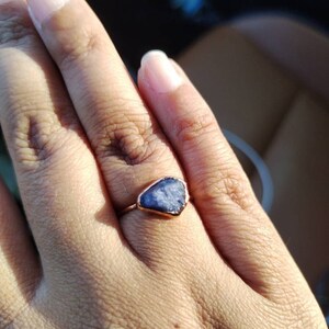 Customer photo from Kassie, Raw Sapphire Ring in Yellow Gold