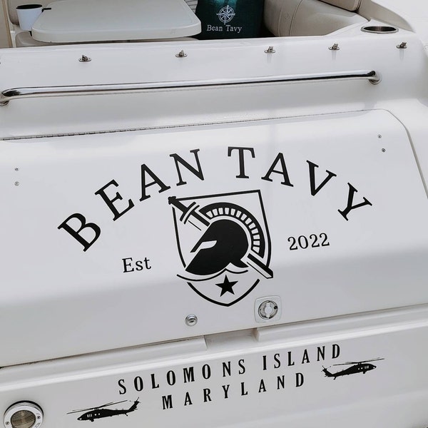Custom Boat Name Decal With Hailing Port & State - Permanent Marine ...