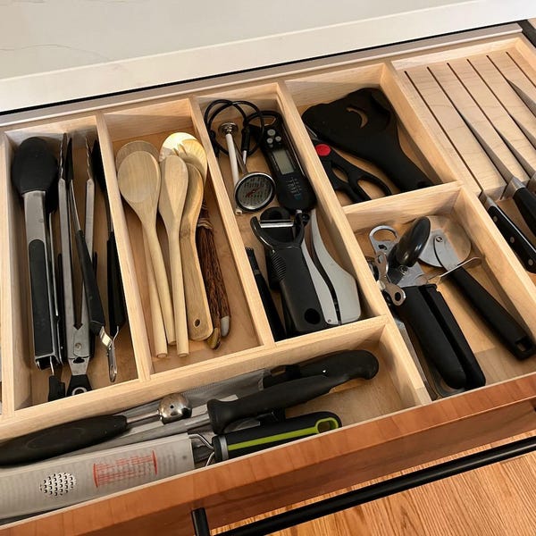 Custom Kitchen Drawer Organizer for Utensils, Silverware, Baking and ...